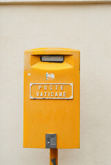 Vatican city mailbox on a wall