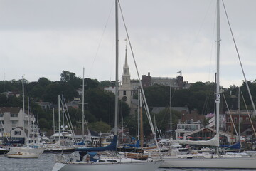 yachts in the harbor