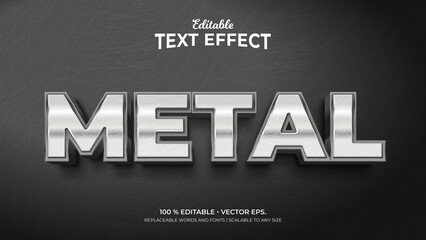 Metal Textured 3d Style Editable Text Effects Template