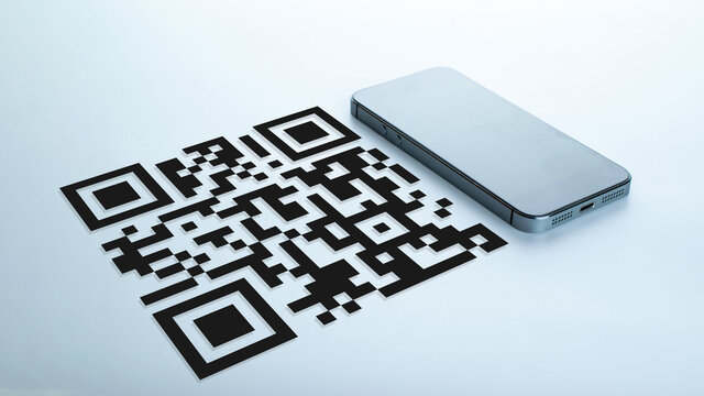 Pay qr code. Mobile smartphone screen for payment, online pay, scan barcode with qr code scanner on digital smart phone. Business and technology concept.