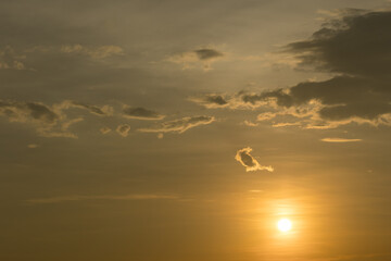 Beautiful clouds with blue sky background. Nature weather