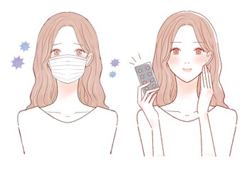 病気になった女性のビフォーアフター