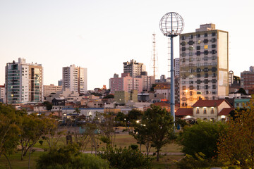 Vista panorâmica da cidade de  Ponta Grossa, fotografada no Parque Ambiental 