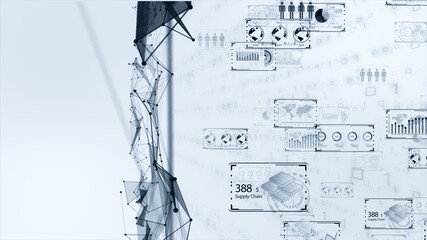 デジタル営業　在宅勤務　テレワーク　IoTによる大都市のデジタル化 背景画像のイメージ