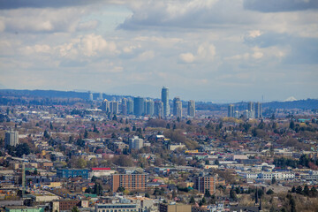 Fototapeta premium Downtown Vancouver, British Columbia, Canada - March 2016: