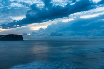 Fototapeta na wymiar The Blues - Cloudy Seascape