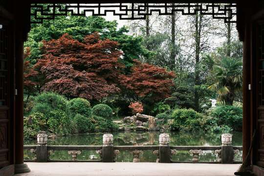 Early spring scenery of Moshan Bonsai Garden in East Lake, Wuhan, Hubei