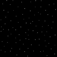 starry night sky small silver glitter stars seamless pattern isolated on a black background