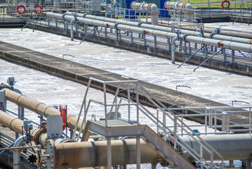 Naklejka premium at a wastewater treatment plan in usa