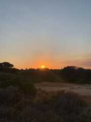 sunset in the mountains