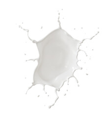 Milk or yogurt splash, 3d rendering.