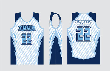 Basketball gear template mockup perfect fit for all sports. The designs that go on casual wear, shirts, fashions apparels, and all kind of sports gear 