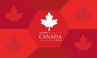 canada day background with maple leafs and canada flag. happy canada day vector
