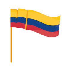 colombia flag in pole