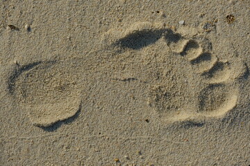 Fototapeta na wymiar Indonesia Anambas Islands - Telaga Island Footprint in the Sand