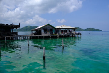 Indonesia Anambas Islands - Jemaja Island village with Kelong houses