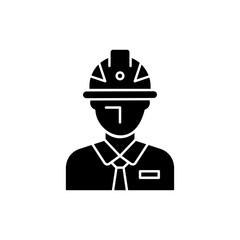 Worker avatar with helmet  icon