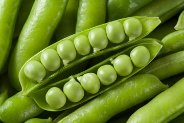 fresh green peas background texture top view