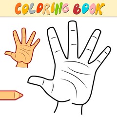 Coloring book or page for kids. hand black and white vector