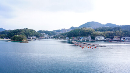 Obraz premium 九十九島の養殖の風景