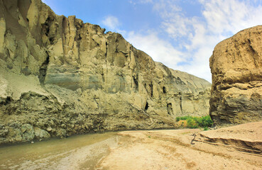 Beautiful canyon in the city of Sangachaly. Azerbaijan.