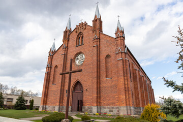 Fototapeta premium old church in a small town in the east