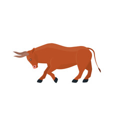 Bull. Animal ox, vector illustration