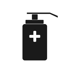 hand sanitizer icon black design
