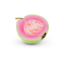 Pink guava isolated on white background
