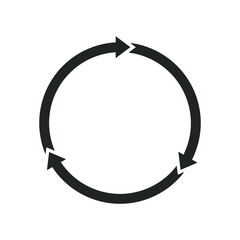 circle repeating arrow icon, circle arrows vector, repeat pattern