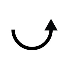 curve arrow vector, navigation and direction icon