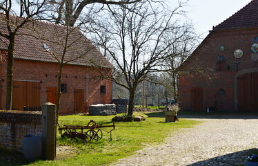 Typische Norddeutsche Architektur im Dorf Bierde, Niedersachsen
