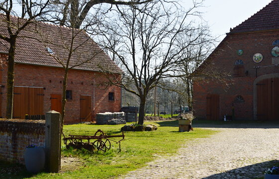 Typische Norddeutsche Architektur im Dorf Bierde, Niedersachsen