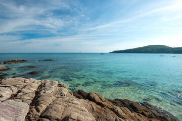 The rock beach : Beautiful tropical island rock beach - Khao Laem Ya-Mu Ko Samet National Park Thailand..