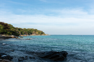 The rock beach : Beautiful tropical island rock beach - Khao Laem Ya-Mu Ko Samet National Park Thailand..
