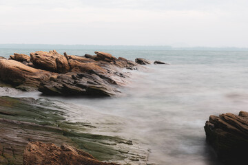 The rock beach : Beautiful tropical island rock beach - Khao Laem Ya-Mu Ko Samet National Park Thailand..