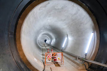 地下の立入禁止のコンクリートトンネル（土浦市／茨城）