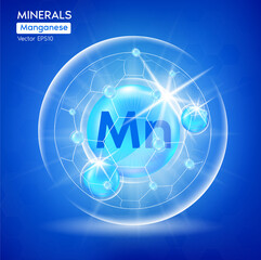 Fototapeta na wymiar Minerals Copper for health. Pharmaceutical banner template Capsule with minerals blue. Scientific research medical and dietary supplement health care concept. 3D Vector EPS10