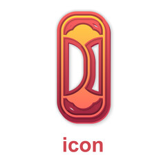 Gold Burrito icon isolated on white background. Traditional mexican fast food. Vector