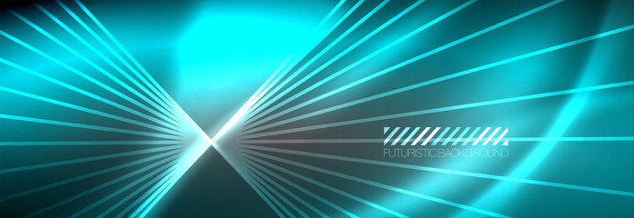 Neon dynamic beams vector abstract wallpaper background. Wallpaper background, design templates for business or technology presentations, internet posters or web brochure covers