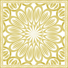 Pattern of hijab motif design with abstract foliage design. Silk scarf pattern vector design inspiration