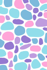 Abstract pattern from stones. Nice colors. Simple flat vector illustration isolated on white background. Design element.