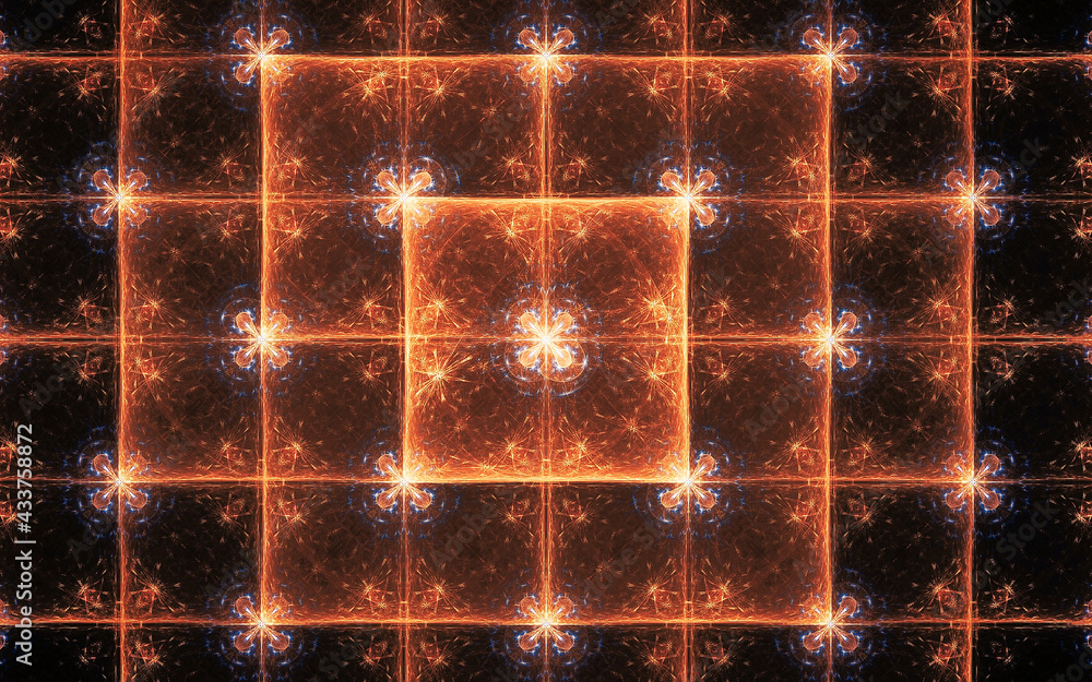 Fototapete abstract illustration background image patterns in the form of lines and geometric shapes intersecti