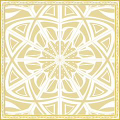 Pattern of hijab motif design with abstract foliage design. Silk scarf pattern vector design inspiration