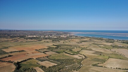 Massif des corbières dans le sud de la France