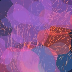 Night fire abstract shapes design pattern illustration