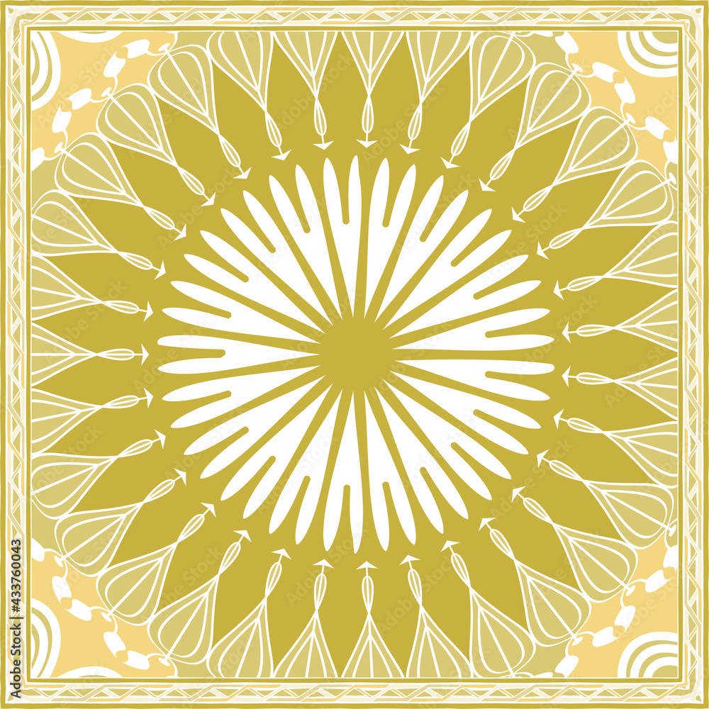 Poster design of hijab or scarf motifs with abstract patterns. can be used also for other fabric