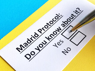 One person is answering question about madrid protocol.
