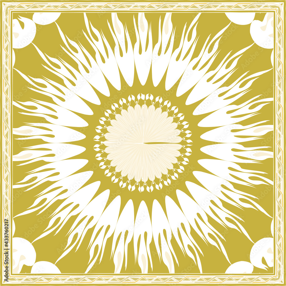 Poster design of hijab or scarf motifs with abstract patterns. can be used also for other fabric
