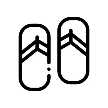 black flip flops icon simple design clip art preview